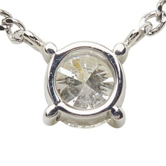 Pt850 プラチナ PM ピーエム ダイヤ0.39ct プチネックレス ペンダント ネックレス レディース 【中古】