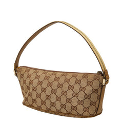 グッチ GGキャンバス ワンショルダーバッグ ハンドバッグ 141809 ベージュ グリーン系 キャンバス レザー レディース GUCCI 【中古】