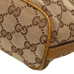 グッチ GGキャンバス ワンショルダーバッグ ハンドバッグ 141809 ベージュ グリーン系 キャンバス レザー レディース GUCCI 【中古】