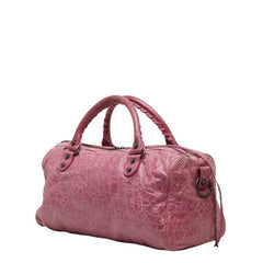バレンシアガ ザ ツィギー ハンドバッグ ワンショルダーバッグ 128523 ピンク レザー レディース BALENCIAGA 【中古】
