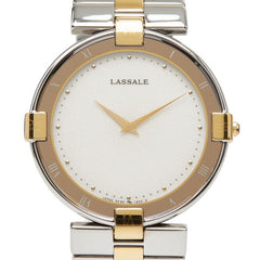 セイコー LASSALE ラサール 2F50-0170 ダイヤ12P 腕時計 LBMA024 クオーツ シルバー文字盤 ステンレススチール メンズ SEIKO 【中古】