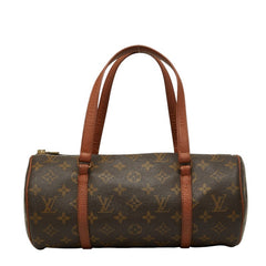 ルイ ヴィトン モノグラム パピヨン30 ハンドバッグ ポーチ付き M51365 ブラウン PVC レザー レディース LOUIS VUITTON 【中古】