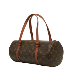 ルイ ヴィトン モノグラム パピヨン30 ハンドバッグ ポーチ付き M51365 ブラウン PVC レザー レディース LOUIS VUITTON 【中古】