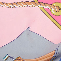 エルメス カレ90 GRAND LARGUE グラン ラルジュ スカーフ 大判 ピンク マルチカラー シルク レディース HERMES 【中古】