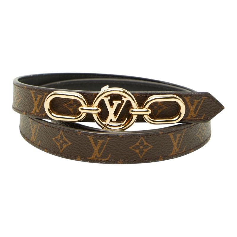 ルイ ヴィトン LV サークル プライム 20MM バックルベルト サイズ 80 32 M0510 ブラウン PVC レディース LOUIS VUITTON 【中古】