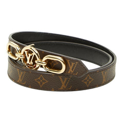 ルイ ヴィトン LV サークル プライム 20MM バックルベルト サイズ 80 32 M0510 ブラウン PVC レディース LOUIS VUITTON 【中古】