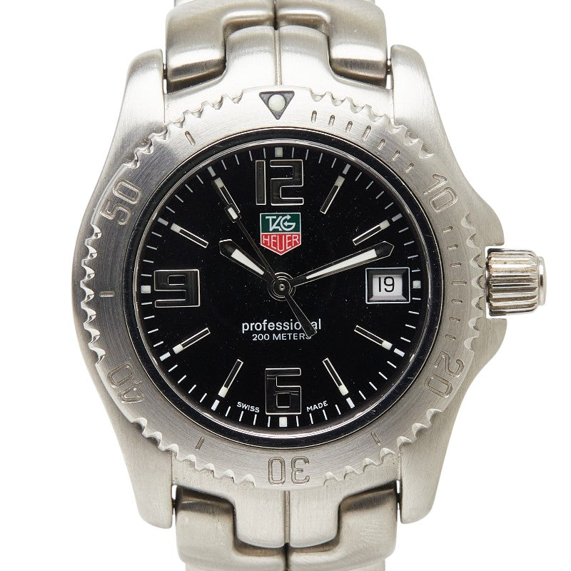タグホイヤー リンク 腕時計 WT1310 クオーツ ブラック文字盤 ステンレススチール レディース TAG HEUER 【中古】