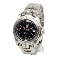 タグホイヤー リンク 腕時計 WT1310 クオーツ ブラック文字盤 ステンレススチール レディース TAG HEUER 【中古】