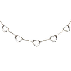 ティファニー 5連 オープンハート ネックレス SV925 シルバー レディース TIFFANY&Co. 【中古】