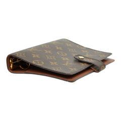 ルイ ヴィトン モノグラム アジェンダMM 手帳カバー R20105 ブラウン PVC レザー レディース LOUIS VUITTON 【中古】