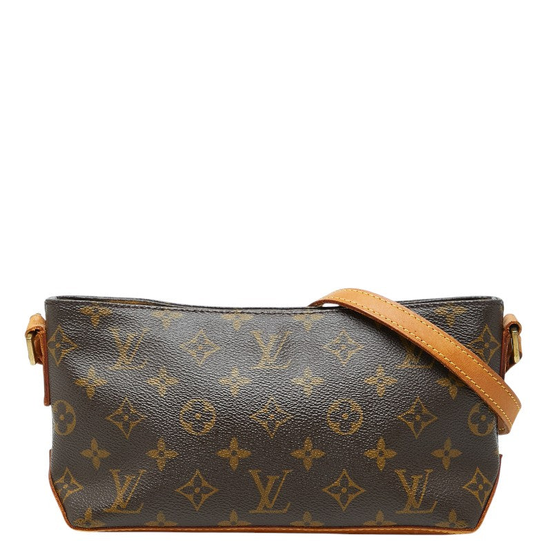 ルイ ヴィトン モノグラムキャンバス トロター 斜め掛け ショルダーバッグ M51240 ブラウン PVC レザー レディース LOUIS VUITTON 【中古】