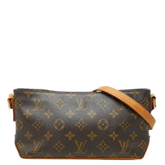 ルイ ヴィトン モノグラムキャンバス トロター 斜め掛け ショルダーバッグ M51240 ブラウン PVC レザー レディース LOUIS VUITTON 【中古】