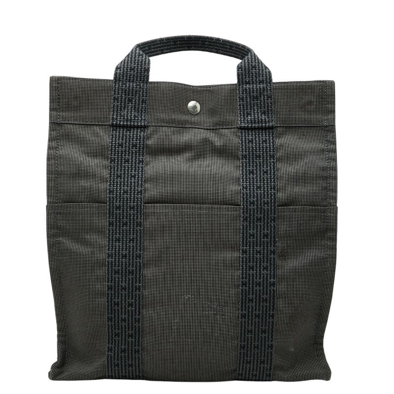 エルメス エールライン アドMM リュックサック 2WAY ハンドバッグ グレー キャンバス レディース HERMES 【中古】