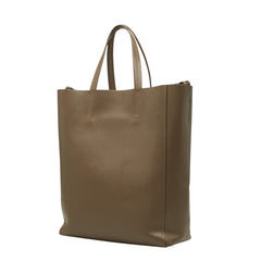 セリーヌ バーティカル カバ スモール ハンドバッグ ショルダーバッグ 2WAY グレージュ レザー レディース CELINE 【中古】