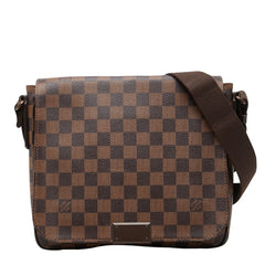 ルイ ヴィトン ダミエ ディストリクトPM 斜め掛け ショルダーバッグ N41213 ブラウン PVC レザー レディース LOUIS VUITTON 【中古】