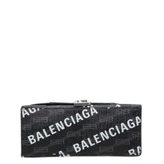 バレンシアガ BBモノグラム アワーグラスXS ハンドバッグ ショルダーバッグ 2WAY ブラック PVC レザー レディース BALENCIAGA 【中古】