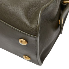 サンローラン Yライン プチカバス ハンドバッグ ショルダーバッグ 2WAY 311210 カーキ グリーン系 レザー レディース SAINT LAURENT 【中古】