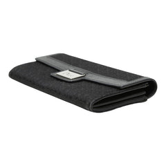 ディオール トロッター 長財布 ブラック キャンバス レザー レディース Dior 【中古】