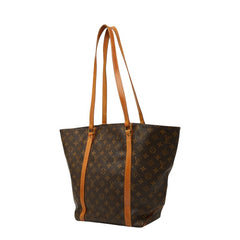 ルイ ヴィトン モノグラム サックショッピング トートバッグ ショルダーバッグ M51108 ブラウン PVC レザー レディース LOUIS VUITTON 【中古】