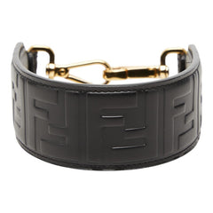 フェンディ ミニストラップユー ショルダーストラップ ブラック レザー レディース FENDI 【中古】
