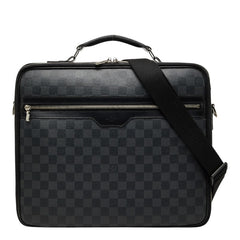 ルイ ヴィトン ダミエ グラフィット スティーブ ビジネスバッグ ショルダーバッグ 2WAY N58030 ブラック PVC レザー メンズ LOUIS VUITTON 【中古】