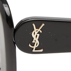 サンローラン YSLロゴ アジアンフィット サングラス アイウェア SLM130 ブラック プラスチック メンズ SAINT LAURENT 【中古】