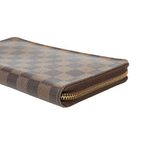 ルイ ヴィトン ダミエ ジッピー オーガナイザー ラウンドファスナー 長財布 N60003 ブラウン PVC レザー レディース LOUIS VUITTON 【中古】