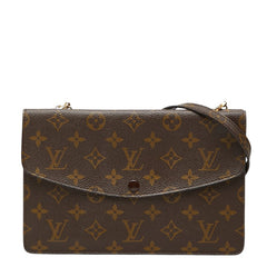 ルイ ヴィトン モノグラム ドゥーブルラバ 斜め掛け ショルダーバッグ M51815 ブラウン PVC レディース LOUIS VUITTON 【中古】
