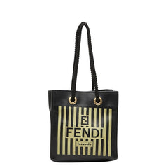 フェンディ Fazzuolo ミニ ハンドバッグ ブラック イエロー レザー レディース FENDI 【中古】
