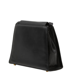 サルヴァトーレフェラガモ 斜め掛け ショルダーバッグ ブラック ゴールド レザー レディース Salvatore Ferragamo 【中古】