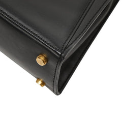 サルヴァトーレフェラガモ 斜め掛け ショルダーバッグ ブラック ゴールド レザー レディース Salvatore Ferragamo 【中古】