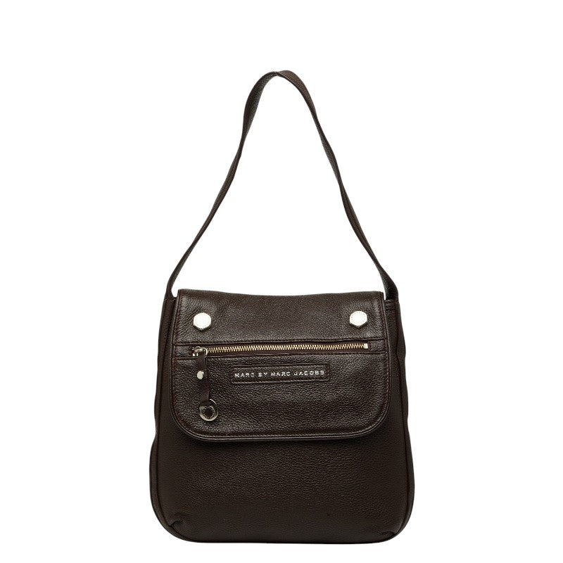 マークバイマークジェイコブス ショルダーバッグ ワンショルダー ブラウン レザー レディース MARC BY MARC JACOBS 【中古】
