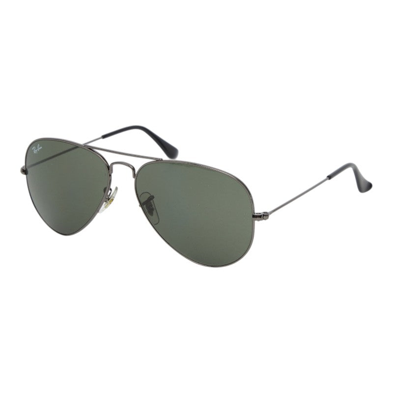 レイバン アビエーター AVIATOR ティアドロップ サングラス ダブルブリッジ ブラック メタル メンズ Ray-Ban 【中古】
