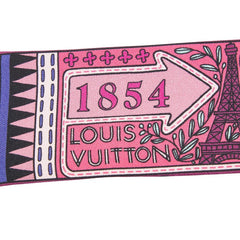 ルイ ヴィトン バンドーBB ジュ ドゥ ルイ スカーフ ツイリー M70855 パープル系 シルク レディース LOUIS VUITTON 【中古】