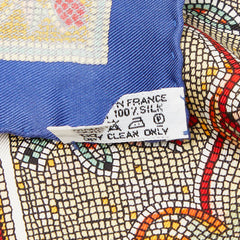 エルメス カレ40 Pavement ペイヴメント スカーフ マルチカラー シルク レディース HERMES 【中古】