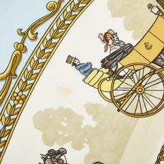 エルメス カレ90 LA PROMENADE DE LONGCHAMPS ロンシャンへの散歩 スカーフ 大判 マルチカラー シルク レディース HERMES 【中古】