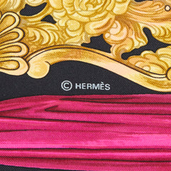 エルメス カレ90 ETRIERS 鐙 スカーフ ブラック マルチカラー シルク レディース HERMES 【中古】