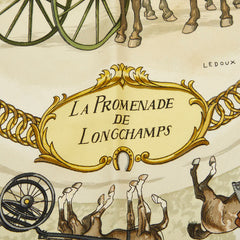 エルメス カレ90 LA PROMENADE DE LONGCHAMPS ロンシャンへの散歩 スカーフ レッド系 マルチカラー シルク レディース HERMES 【中古】