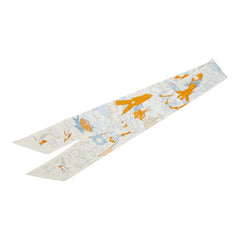エルメス ツイリー Sur Mon Nuage 私の雲 スカーフ ホワイト マルチカラー シルク レディース HERMES 【中古】