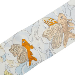 エルメス ツイリー Sur Mon Nuage 私の雲 スカーフ ホワイト マルチカラー シルク レディース HERMES 【中古】
