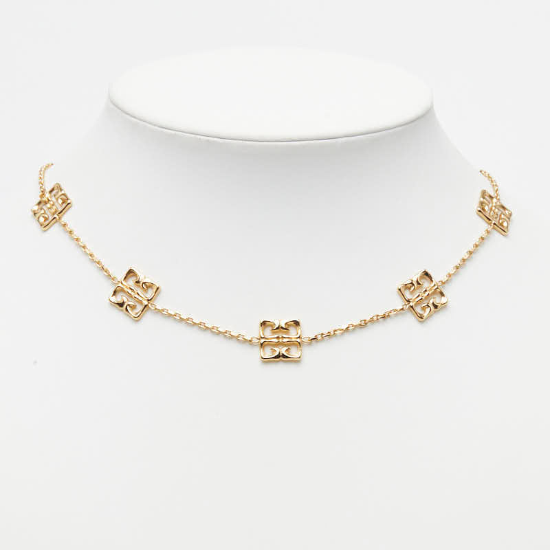 ジバンシー 4Gロゴ ステーション ネックレス ペンダント ゴールド メッキ レディース Givenchy 【中古】