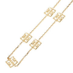 ジバンシー 4Gロゴ ステーション ネックレス ペンダント ゴールド メッキ レディース Givenchy 【中古】