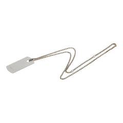 エルメス ドッグタグ ネックレス シルバー メタル レディース HERMES 【中古】
