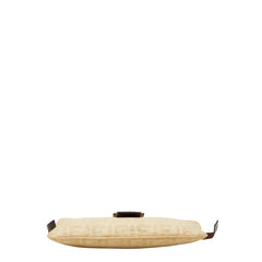 フェンディ ズッカ ショルダーバッグ ベージュ ブラウン キャンバス レザー レディース FENDI 【中古】