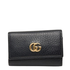 グッチ ダブルＧ キーケース 456118 ブラック レザー レディース GUCCI 【中古】