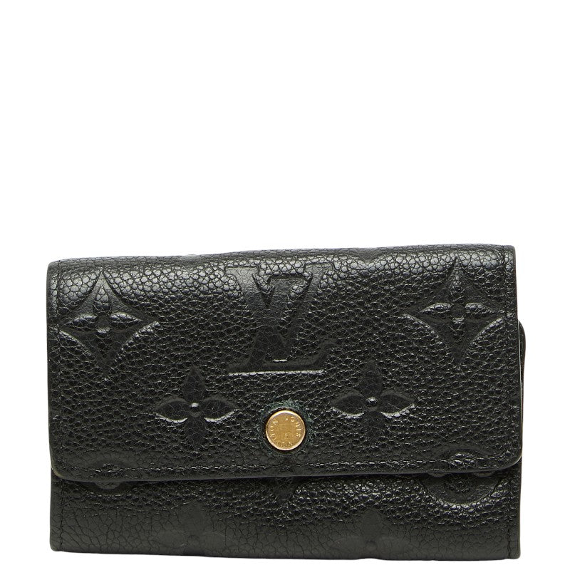 ルイ ヴィトン モノグラム アンプラント ミュルティクレ6 キーケース M64421 ノワール ブラック レザー レディース LOUIS VUITTON 【中古】