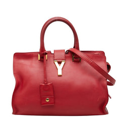 サンローラン プチカバス ハンドバッグ ショルダーバッグ 2WAY 311210 レッド レザー レディース SAINT LAURENT 【中古】