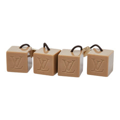 ルイ ヴィトン アンクルージョン キューブ ヘアゴム ヘアアクセサリー 2個セット ベージュ プラスチック レディース LOUIS VUITTON 【中古】