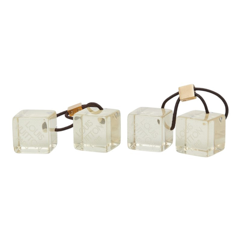 ルイ ヴィトン アンクルージョン キューブ ヘアゴム ヘアアクセサリー 2個セット イエロー プラスチック レディース LOUIS VUITTON 【中古】