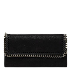 ステラマッカートニー ファラベラ 長財布 ブラック ポリエステル レディース Stella McCartney 【中古】